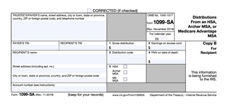 1099-sa box 3 distribution code|1099 sa federal id number.